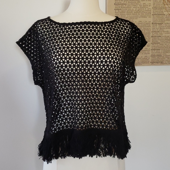 Banana Republic Wheel of Fortune Fringe Top, S - Picture 2 of 5